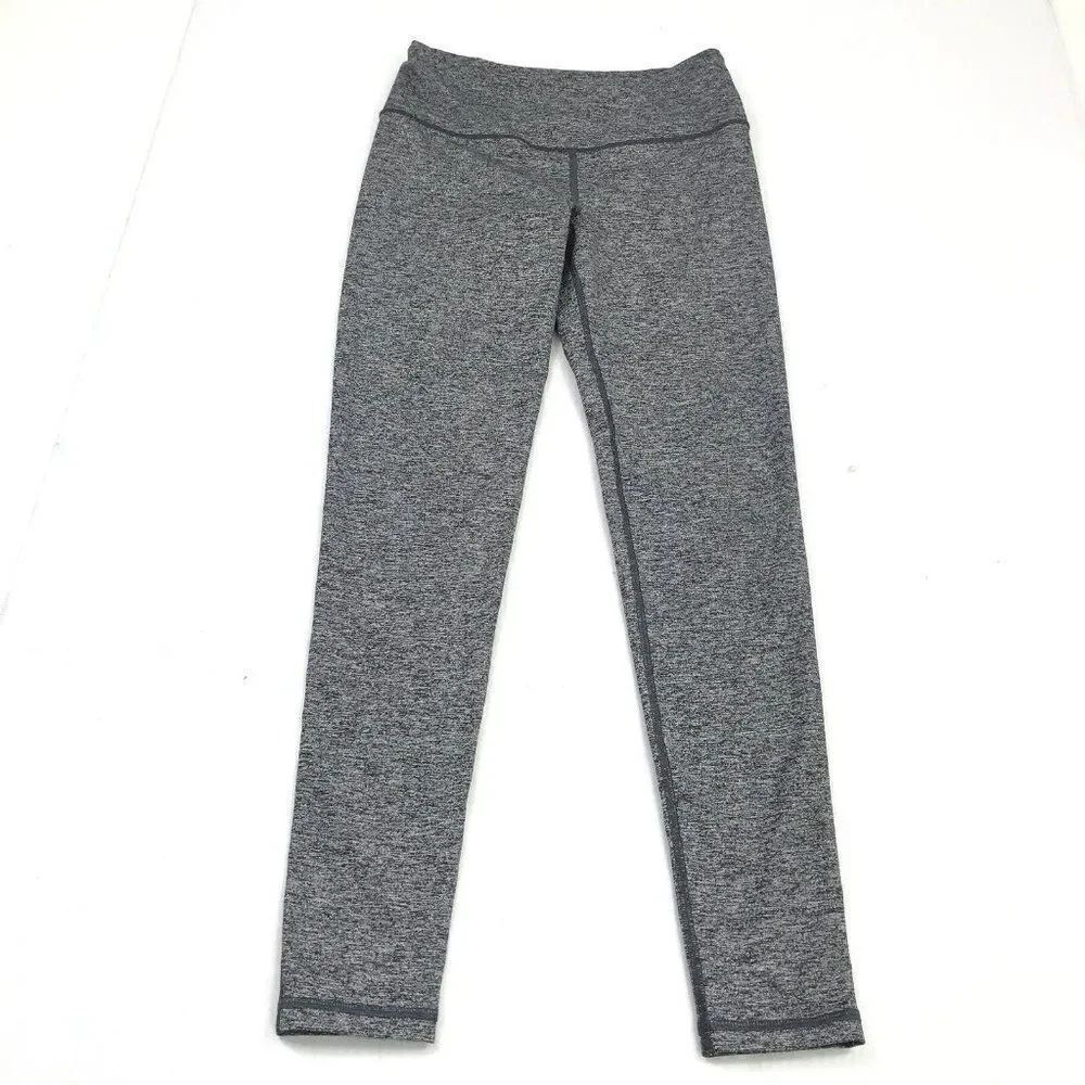 Victorias Secret VSX Sport Knockout Leggings Gray Stretch Drawstring Size Small